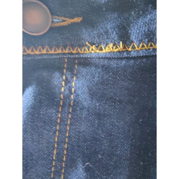 House Of Harlow Bootcut Cuffed Dark Wash Retro Style High Rise Jeans 28x29.5 NWT - Picture 7 of 8